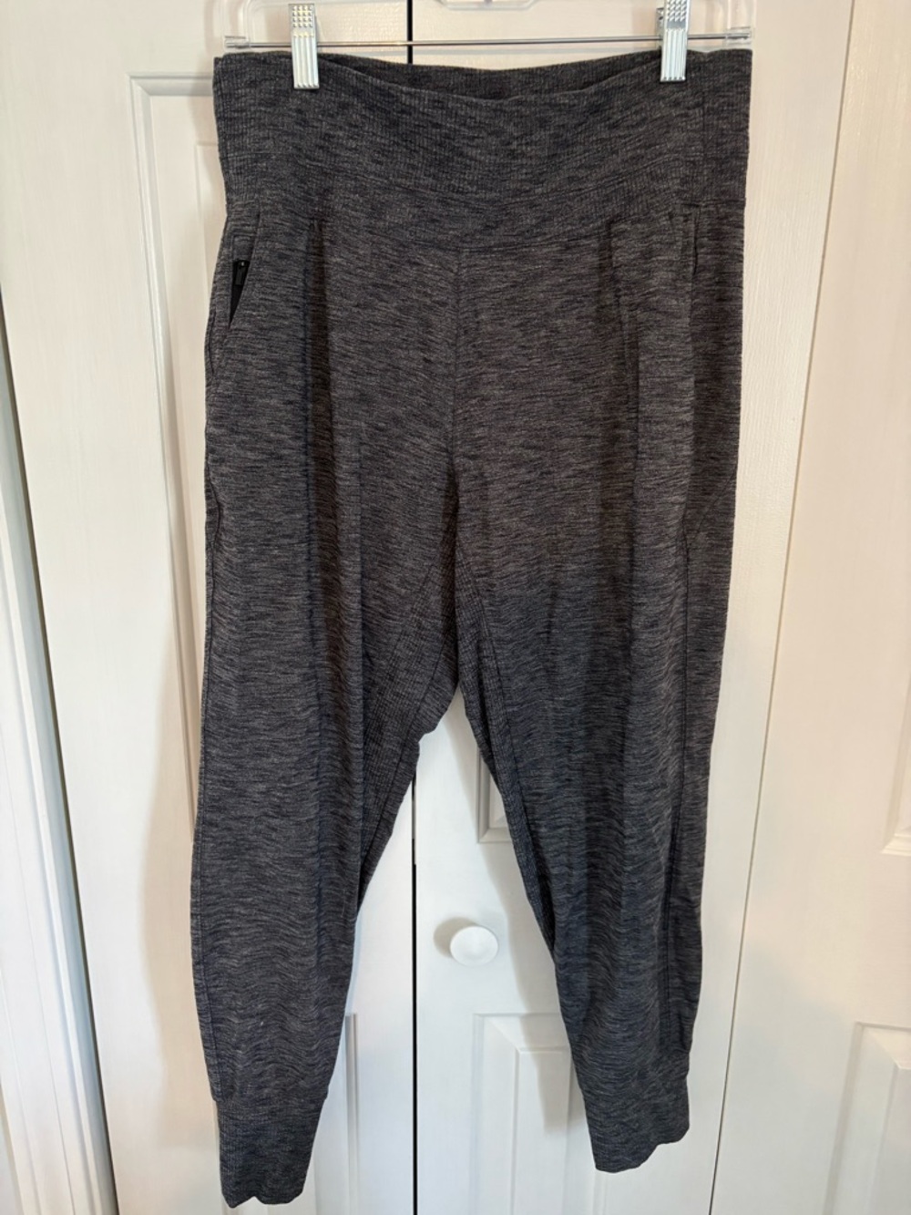 Athleta Heathered Dark Gray High-Waist Jogger Pants